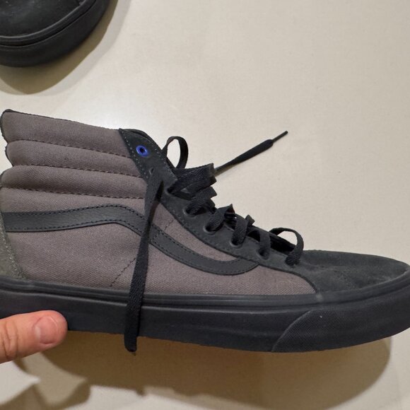 Vans Gray and Orange High-Top Sneakers - Picture 6 of 8